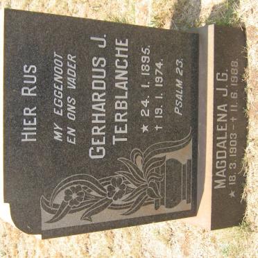 TERBLANCHE Gerhardus J. 1895-1974 &amp; Magdalena J.G. 1903-1988