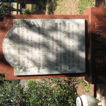 TENNANT Alexander Paterson -1915 &amp; Henriette Susan Annie CHANGUION 1880-1963 :: TENNANT James Louis 1914-1953