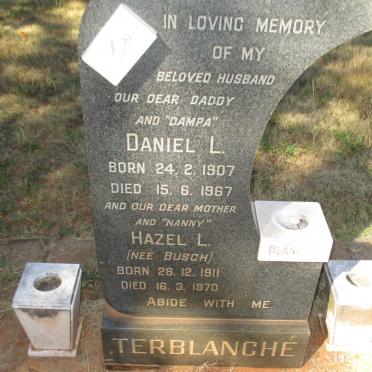 TERBLANCHE Daniel L. 1907-1967 &amp; Hazel L. BUSCH 1911-1970