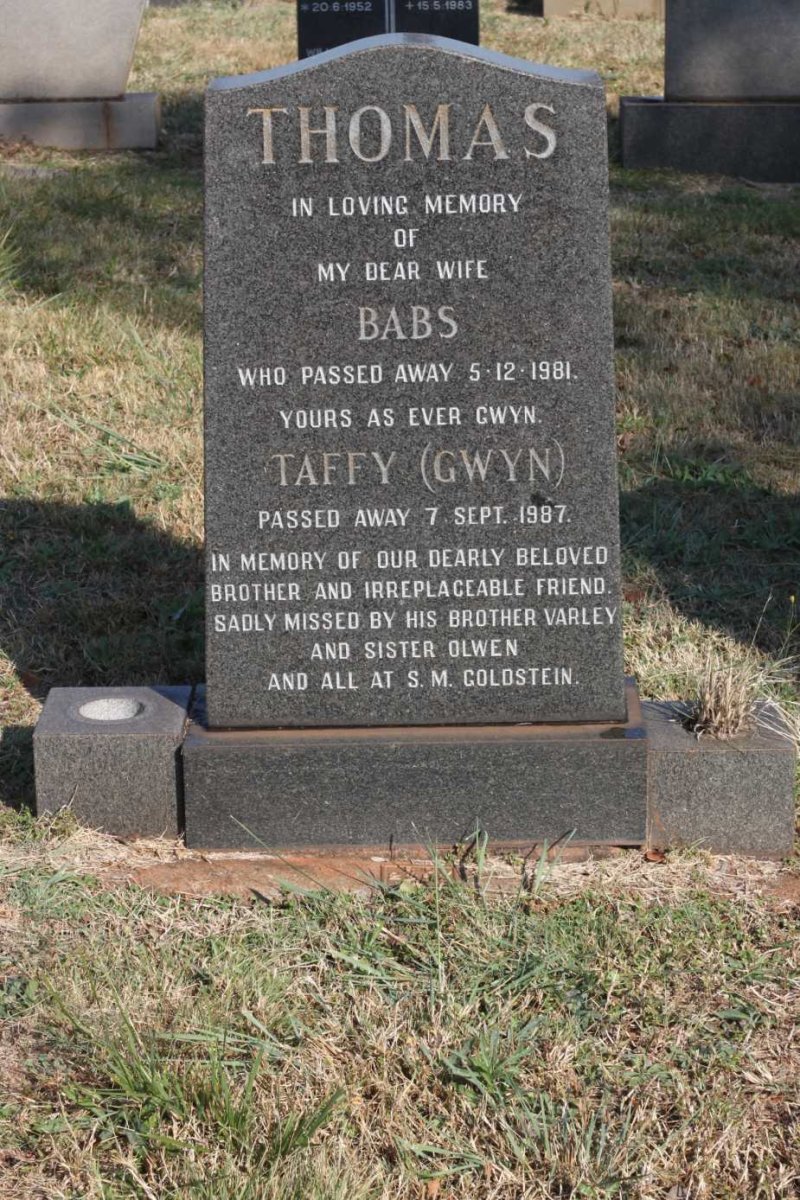 THOMAS Taffy -1987 &amp; Babs -1981