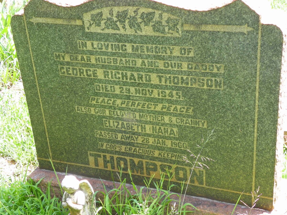 THOMPSON George Richard -1945 &amp; Elizabeth -1960