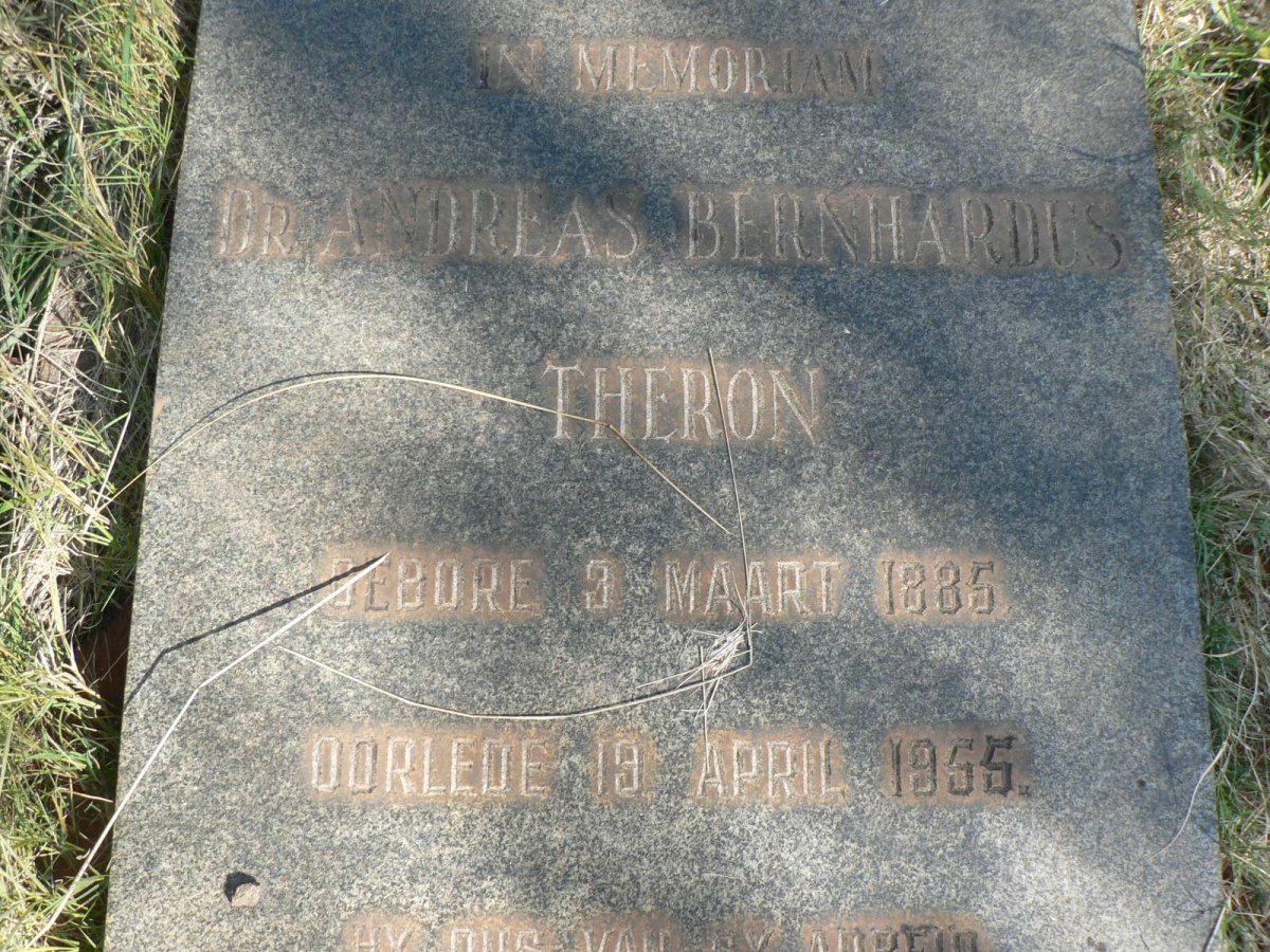 THERON Andreas Bernhardus 1885-1955