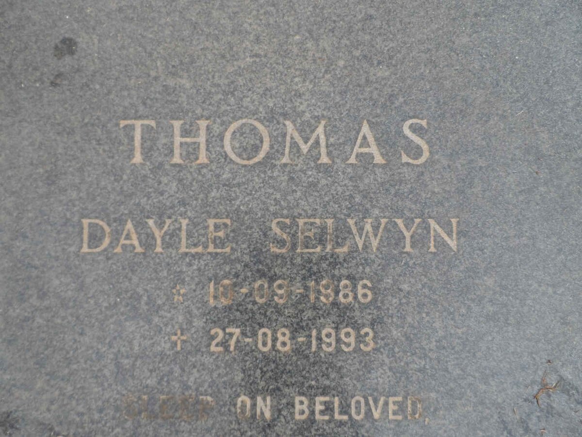 THOMAS Dayle Selwyn 1986-1993