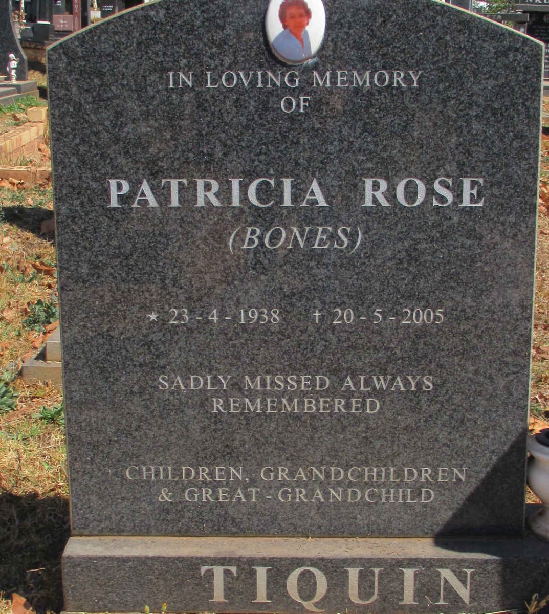 TIQUIN Patricia Rose 1938-2005