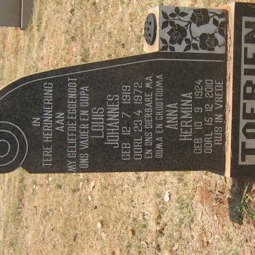 TOERIEN Louis Johannes 1919-1972 &amp; Anna Hermina 1924-2010