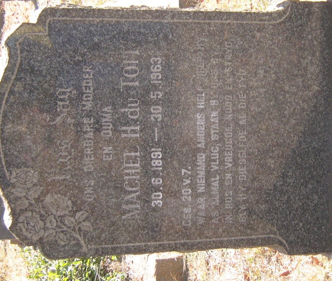 TOIT Machel H., du 1891-1963