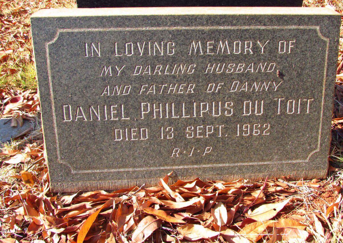 TOIT Daniel Phillipus, du -1962