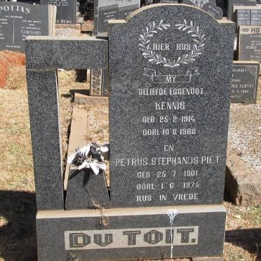 TOIT Kennis, du 1914-1968 :: DU TOIT Petrus Stephanus 1901-1975