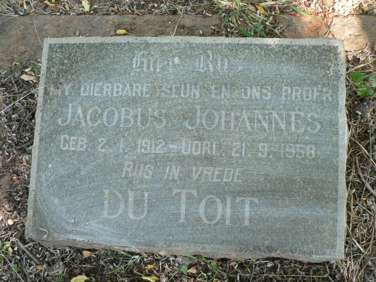 TOIT Jacobus Johannes, du 1912-1958