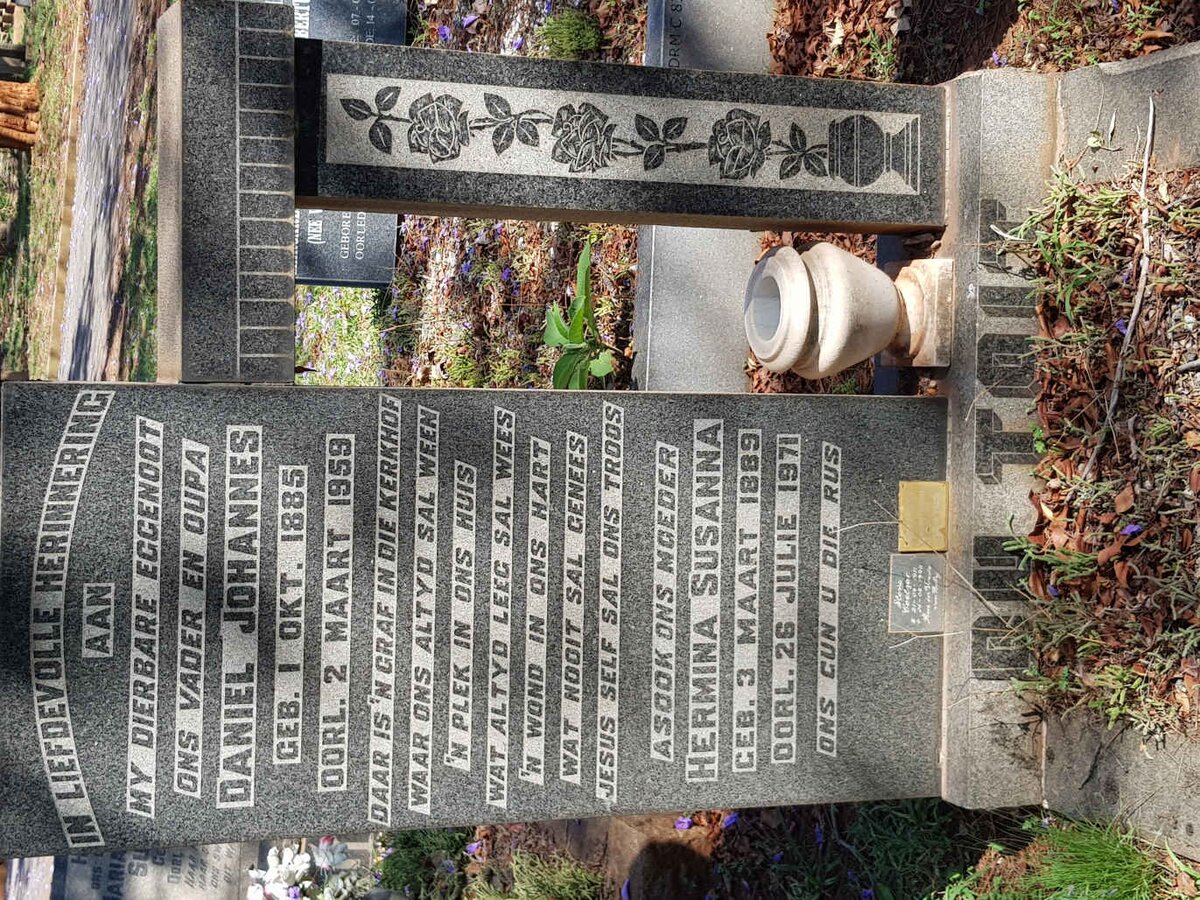 TOIT Daniel Johannes, du 1885-1959 &amp; Hermina Susanna 1889-1971