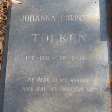 TOLKEN Jacobus Francois 1907-1961 &amp; Johanna Christina 1910-1983