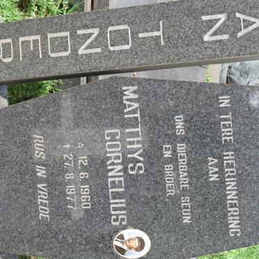 TONDER Matthys Cornelius, van 1960-1977