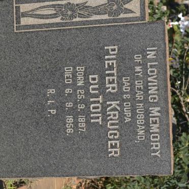 TOIT Pieter Kruger, du 1897-1956