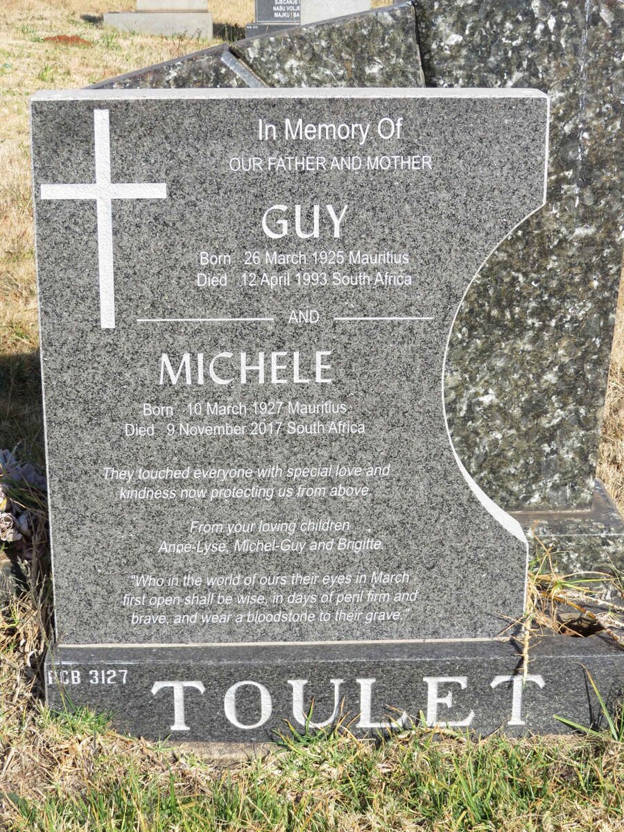 TOULET Guy 1925-1993 &amp; Michele 1927-2017