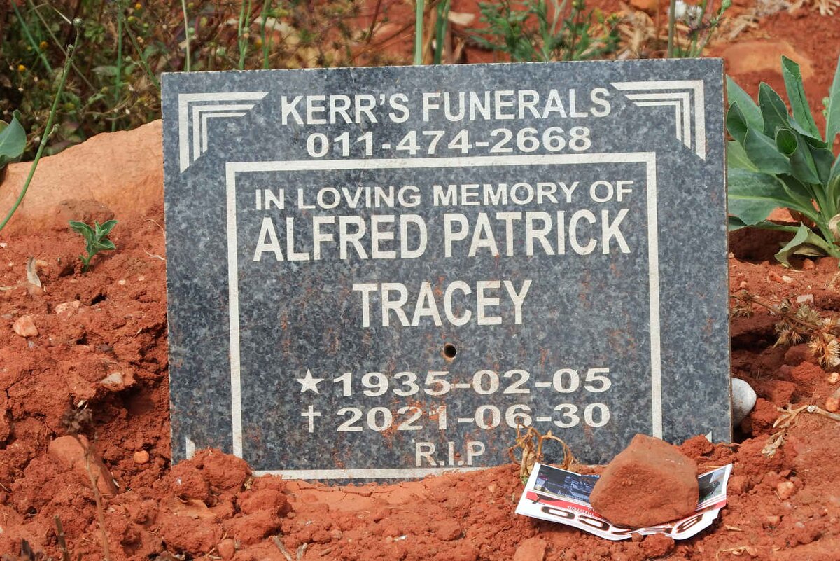 TRACEY Alfred Patrick 1935-2021