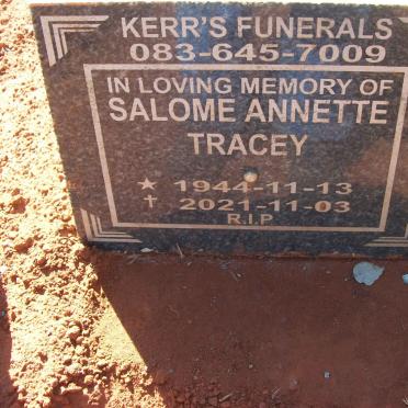 TRACEY Salome Annette 1944-2021