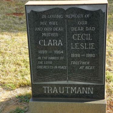 TRAUTMANN Cecil Leslie 1899-1980 &amp; Clara 1899-1964