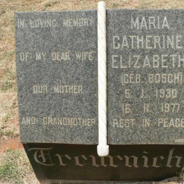TREURNICH Maria Catherine Elizabeth nee BOSCH 1930-1977