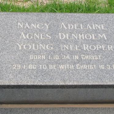 YOUNG Nancy Adelaine Agnes Denholm nee ROPER 1934-1986