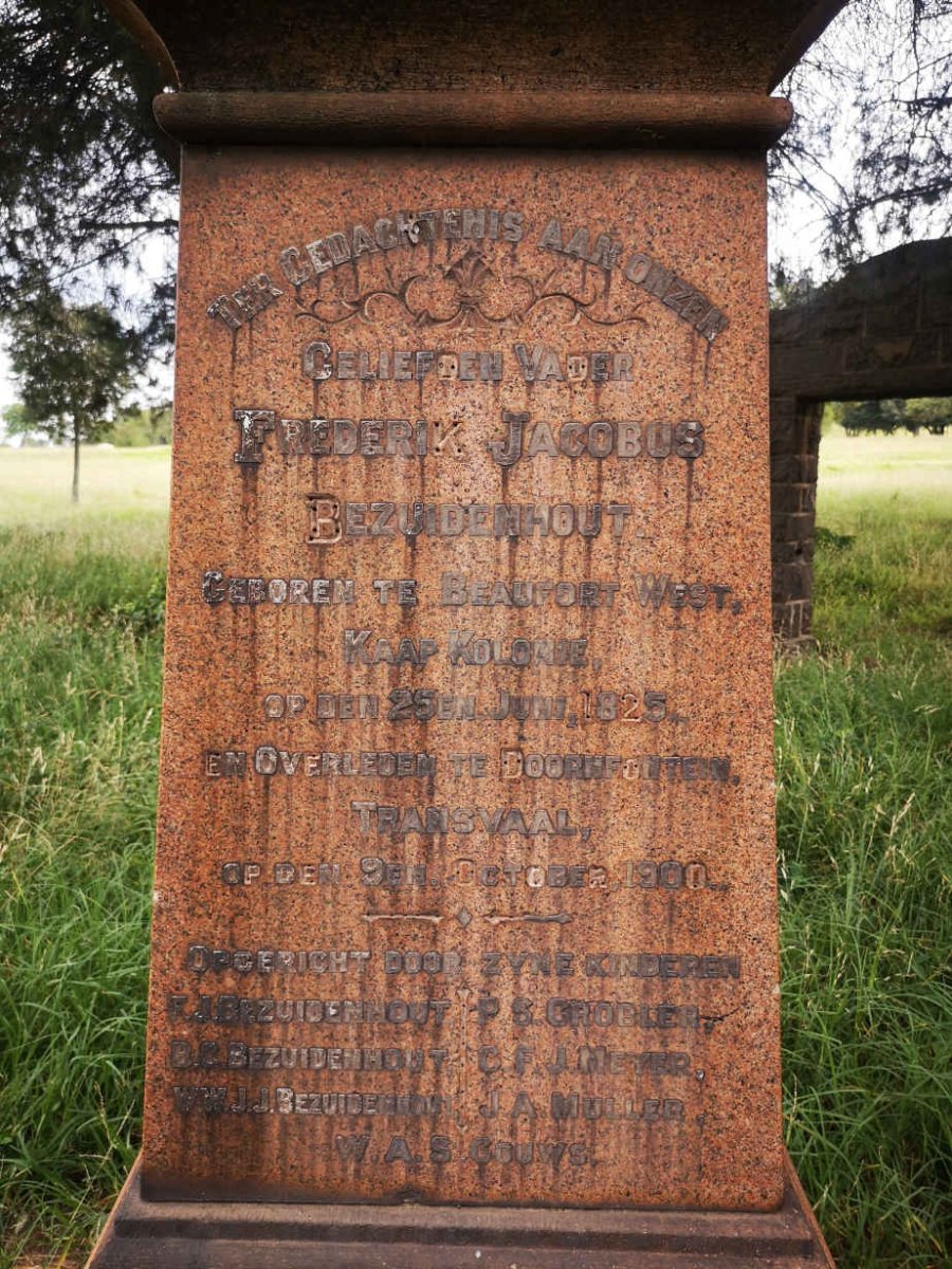 BEZUIDENHOUT Frederik Jacobus 1825-1900