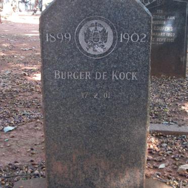 KOCK Burger, de -1901