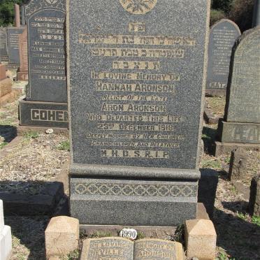 ARONSON Hannah -1918 :: ARONSON Neville -1916