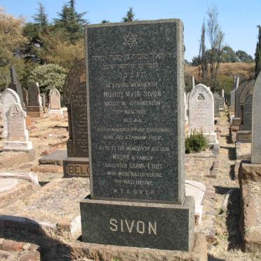 SIVON Morris Myer -1901 :: SHIVON Moshe :: SHIVON Chaya-Ethel