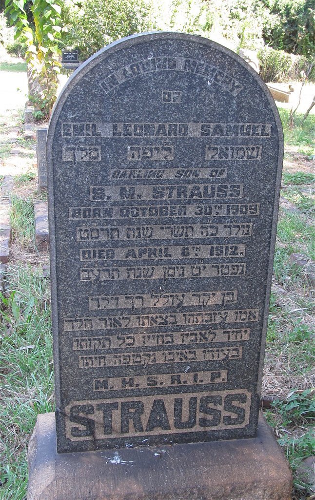 STRAUSS Emil Leonard Samuel -1912