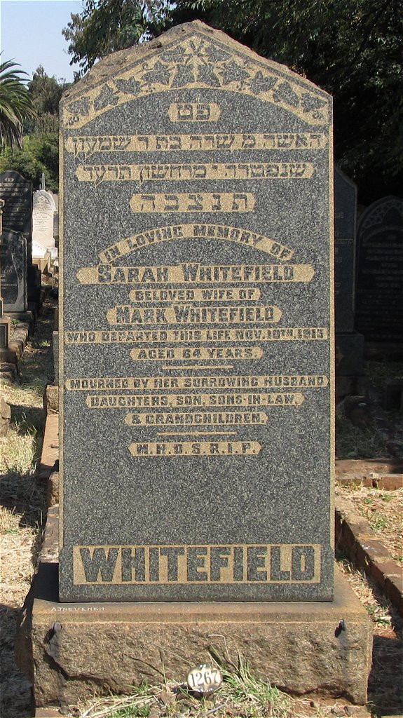 WHITEFIELD Sarah -1913