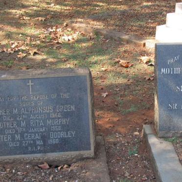 GREEN Alphonsus -1948 :: MURPHY Rita -1958 :: DOORLEY Gerado -1960 :: McGLINCHEY Columba -1968 :: CAREY Canice -1965