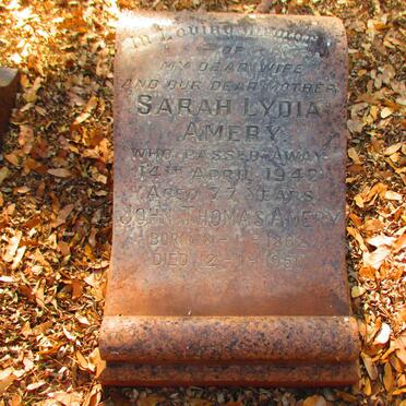 AMERY John Thomas 1862-1950 & Sarah Lydia -1942