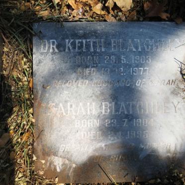BLATCHLEY Keith 1903-1977 &amp; Sarah 1901-1995