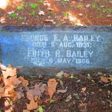 BAILEY George E.A. -1931 &amp; Edith R. -1965