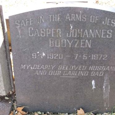 BOOYZEN Casper Johannes 1920-1972
