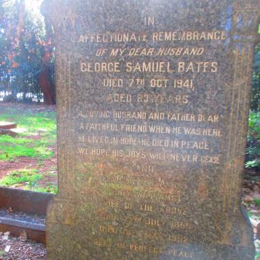 BATES George Samuel  -1941 & Harriet WILLIAMS 1859-1952