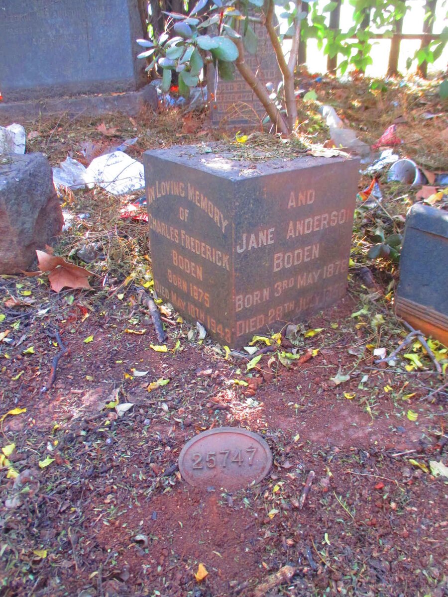 BODEN Charles Frederick 1875-1943 & Jane Anderson 1878-1958