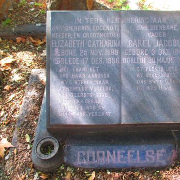CORNEELSE Carel Jacobus 1886-1967 & Elizabeth Catharina 1889-1956