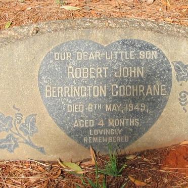 COCHRANE Robert John Berrington -1949