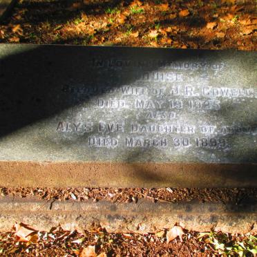 COWELL J.R. -1938 :: COWELL Louisa -1925 :: COWELL Alys Eve -1899 _2