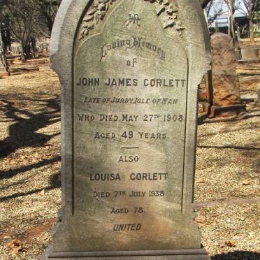 CORLETT John James -1908 &amp; Louisa -1938