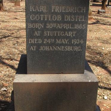 DISTEL Karl Friedrich Gottlob 1865-1934