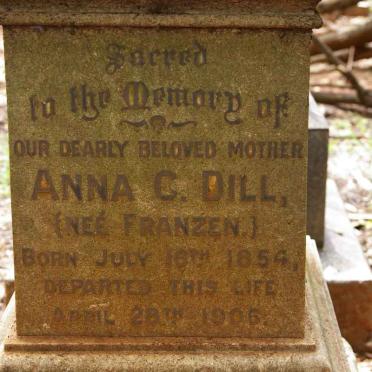 DILL Anna C. nee FRANZEN 1854-1906