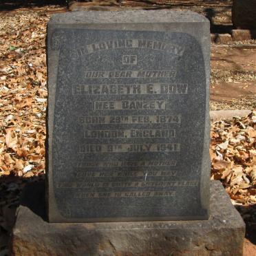 DOW Elizabeth E. nee DANZEY 1874-1941