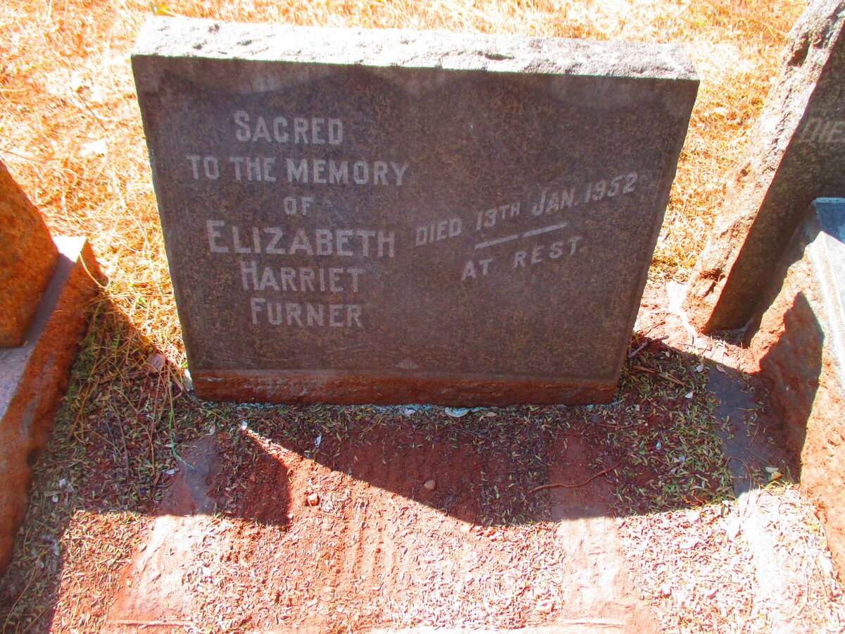 FURNER Elizabeth Harriet  -1952