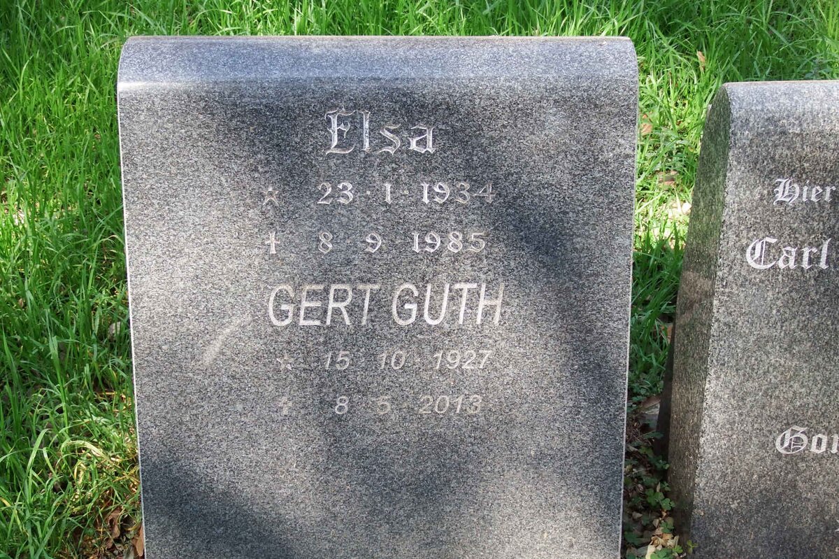 GUTH Gert 1927-2013 &amp; Elsa 1934-1985