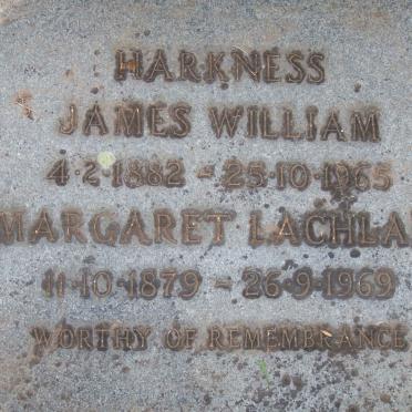 HARKNESS James William 1882-1965 &amp; Margaret Lachlan 1879-1969