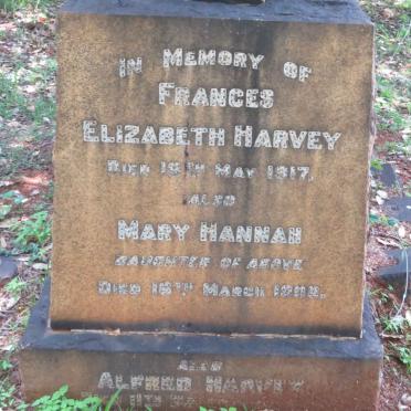 HARVEY Alfred &amp; Frances Elizabeth -1917 :: HARVEY Mary Hannah -1908
