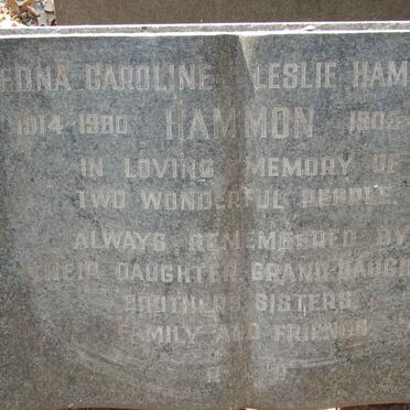 HAMMON Leslie Hamilton 1905-1980 & Edna Caroline 1914-1980 