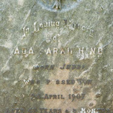 HIND Ada Sarah nee JUDD -1907