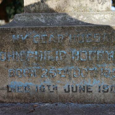 HOFFMANN John Philip 1851-1904 &amp; Florence Isabella PITT -1933